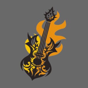 Flaming Guitar Design