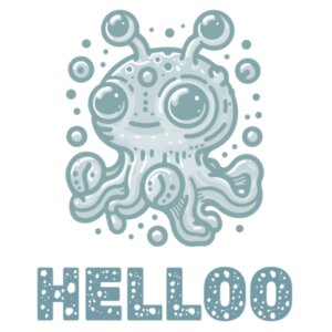 Helloo Alien Octopus Design