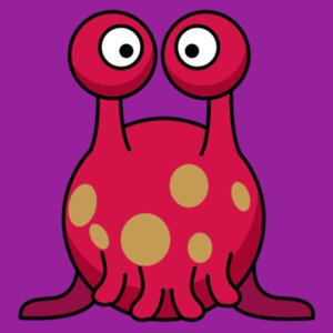 Pink 2 Eye Monster Design